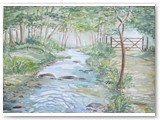 River Scene Watercolour